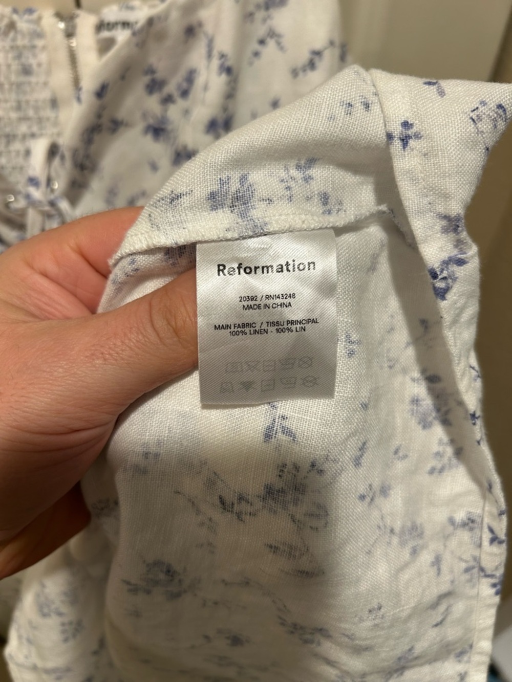 Reformation Elettra Linen Dress , size 12 - Picture 9 of 10